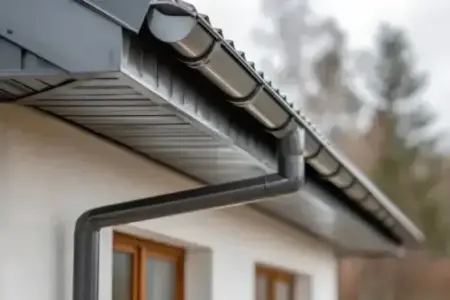 Pose de gouttières en zinc par un couvreur à Verdelais